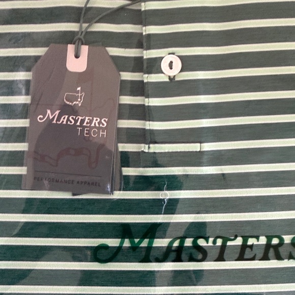 Masters Green and White Striped Polo Shirt - Picture 4 of 5
